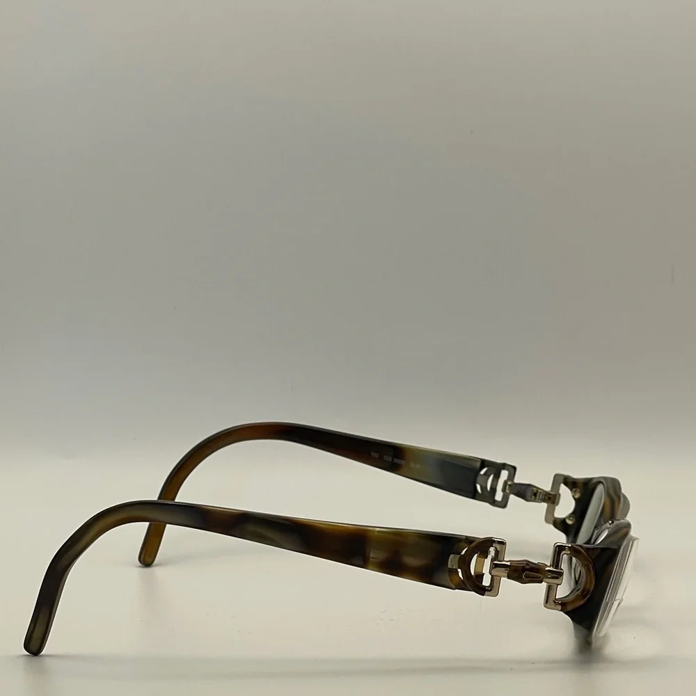 Vintage Gucci GG 3009 SVF Tortoise Horsebit Eyeglass Frames Made in Italy Authen - Picture 7 of 15